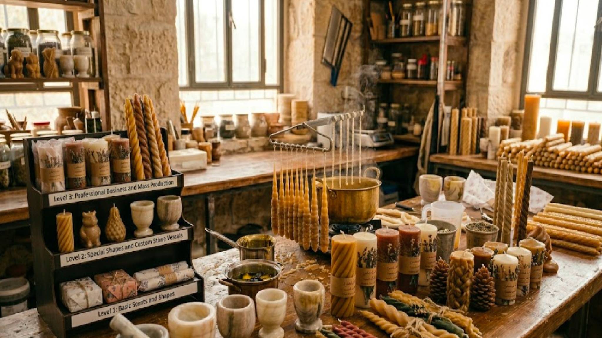 تصنيع الشمع 